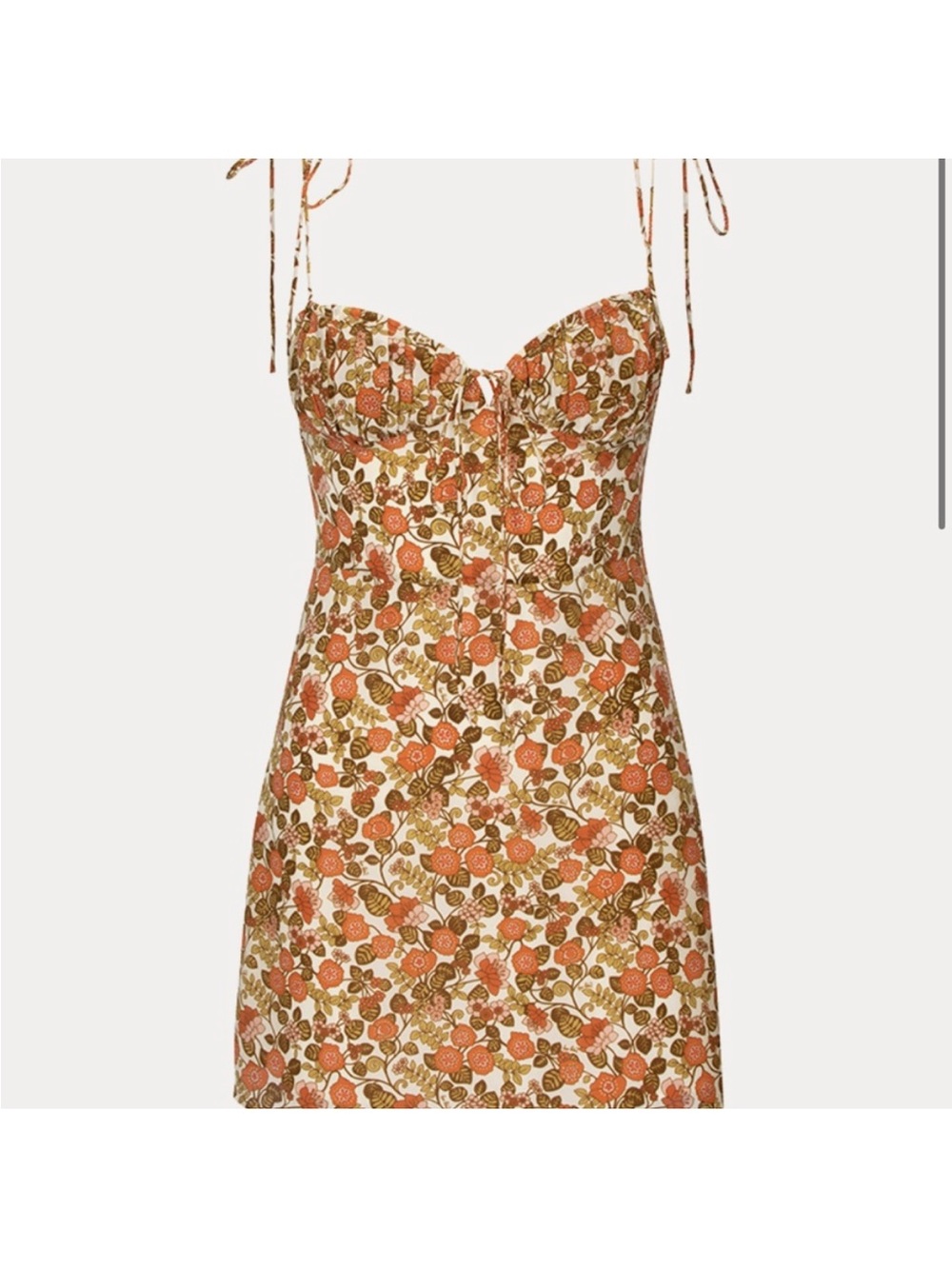 Realisation Par Devon Silk Mini Dress 70's Floral Print